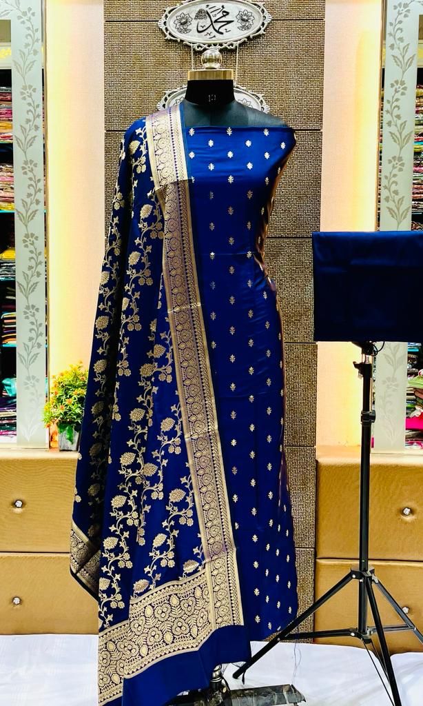pure banarasi silk dress material Banarasi Suits